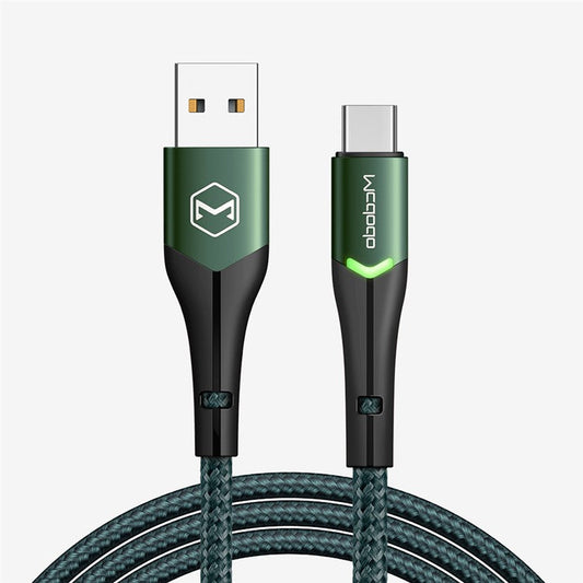 MCDODO MDD CA-7960 for iPhone 15 Series 1m Type-C Cable Fast Charge Phone Charger Data Cord for Xiaomi Samsung Huawei - Green