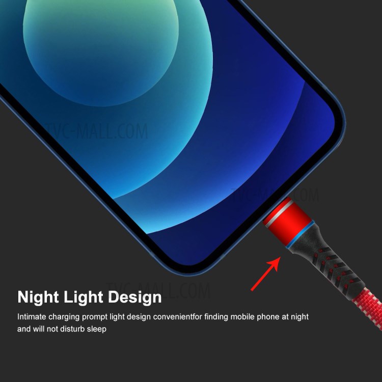 ENKAY HAT PRINCE ENK-CB207 USB 3.0 to Lightning LED 3A Fast Charger Data Wire 1m Charge Cable Cord for iPhone - Black