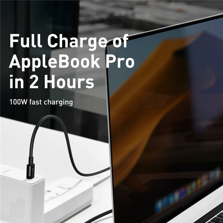 BASEUS Superior Series for iPhone 15 Series Fast Charging Data Cable Type-C to Type-C 100W 1m - Black