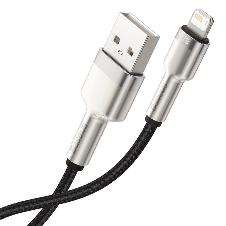 BASEUS Cafule Series Metal Data Cable USB to IP Cord 2.4A 1m - Black