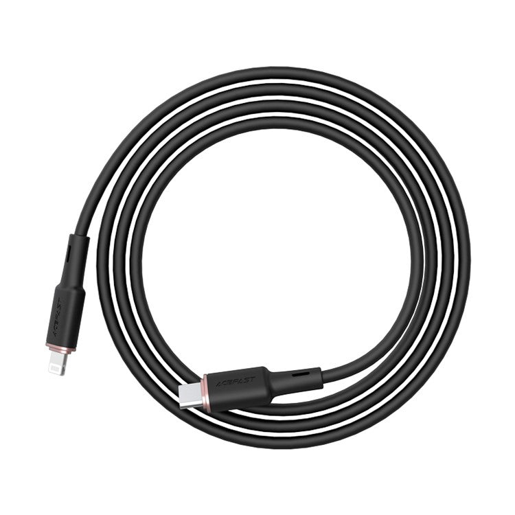 ACEFAST C2-01 MFI for iPhone 15 Series USB-C to Lightning Zinc Alloy Silicone Charging Data Cable - Black