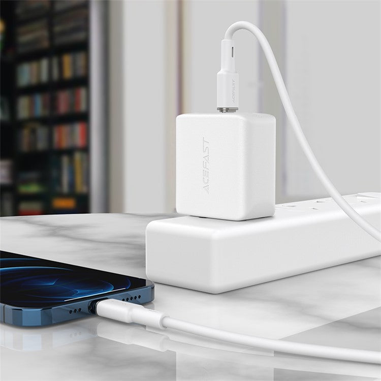 ACEFAST C2-01 MFI for iPhone 15 Series USB-C to Lightning Zinc Alloy Silicone Charging Data Cable - Black