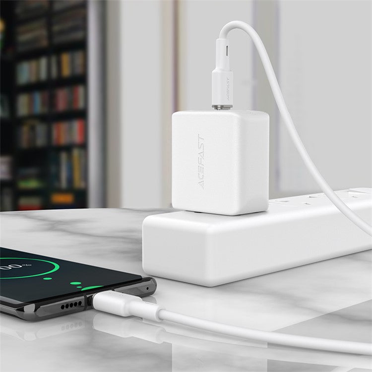 ACEFAST C2-03 for iPhone 15 Series USB-C to USB-C Zinc Alloy Plug Silicone Charging Data Cable 1.2m - Black