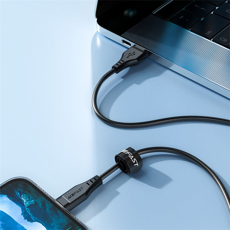 ACEFAST C3-02 MFI Certified USB-A to Lightning TPE Charging Data Cable 1.2m - Black