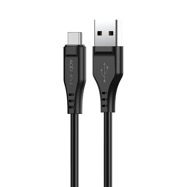 ACEFAST C3-04 for iPhone 15 Series USB-A to USB-C Data Cable 3A Max TPE Charging Cord 1.2m - Black