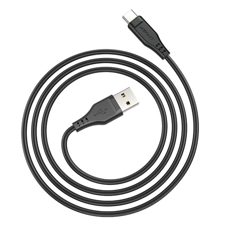 ACEFAST C3-04 for iPhone 15 Series USB-A to USB-C Data Cable 3A Max TPE Charging Cord 1.2m - Black