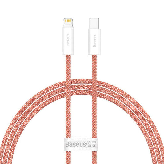 BASEUS 1m Dynamic Series Type-C to iP 20W Fast Charging + Data Sync Cable 2.4A Charger Cord - Orange