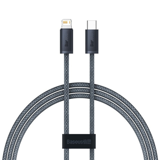 BASEUS 1m Dynamic Series Type-C to iP 20W Fast Charging Data Sync Cable 2.4A Charger Cord - Dark Grey/Blue