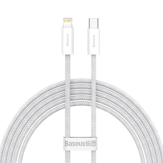 BASEUS 2m Dynamic Series Fast Charging Data Cable Type-C to iP 20W 2.4A Charger Cord - White