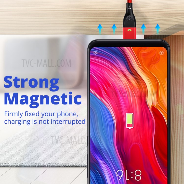 FONKEN [Lightning, 2m] FKCXX-05 3A Fast Charging Cable TPE Magnetic 480Mbps Data Cord - Blue
