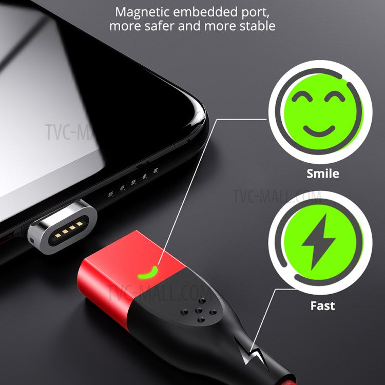 FONKEN [Lightning, 2m] FKCXX-05 3A Fast Charging Cable TPE Magnetic 480Mbps Data Cord - Blue
