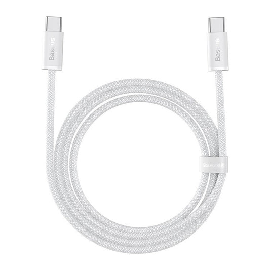 BASEUS Dynamic  Series for iPhone 15 Series 100W 2m Fast Charging Data Cable Type-C to Type-C Braided Cord - White