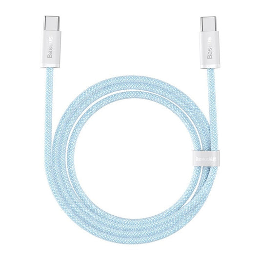 BASEUS Dynamic  Series for iPhone 15 Series 100W 2m Fast Charging Data Cable Type-C to Type-C Braided Cord - Blue