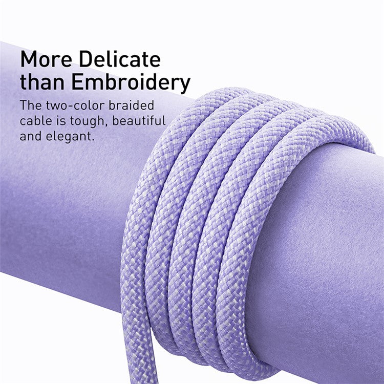 BASEUS Dynamic Series 2.4A 2m Fast Charging Data Cable USB to iP Braided Cord - Purple