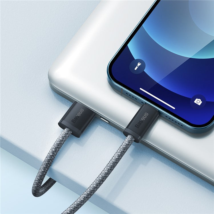BASEUS Dynamic Series 2.4A 1m Fast Charging Data Cable USB to iP Charging Cord - Dark Grey