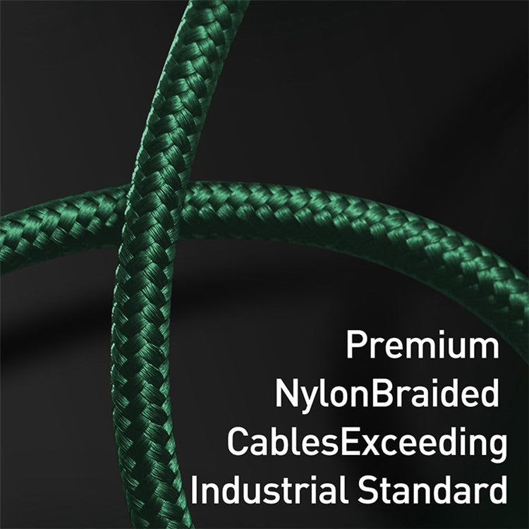 BASEUS Display Fast Charging Data Cable USB to Type-C 66W 6A 1m - Dark Green