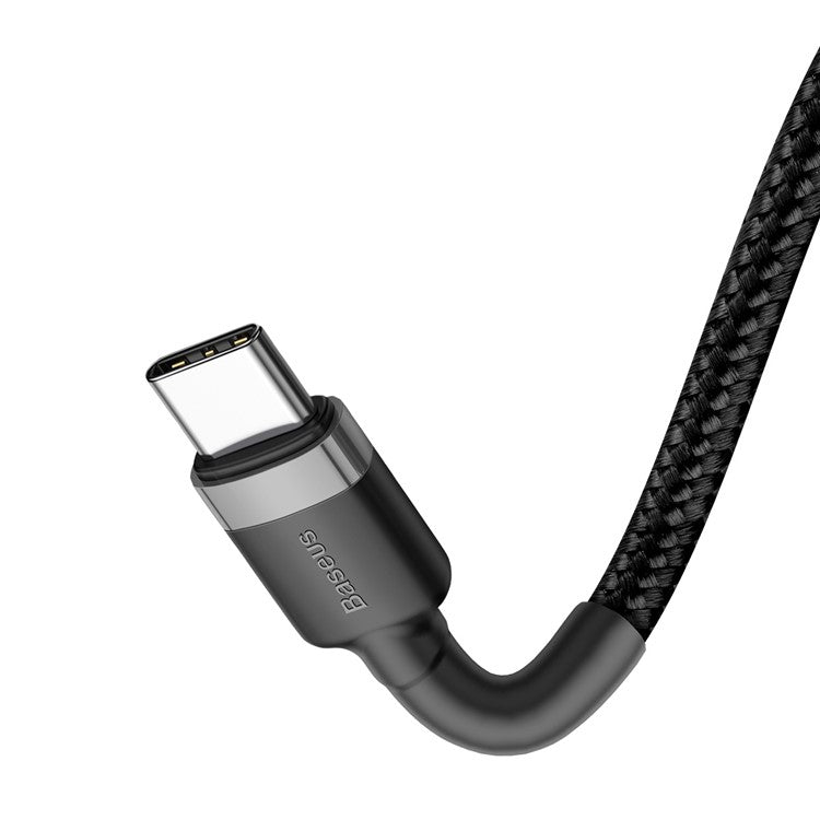 BASEUS Cafule 1m for iPhone 15 Series Type-C PD2.0 60W Flash Charging Data Cable (20V 3A) - Grey / Black