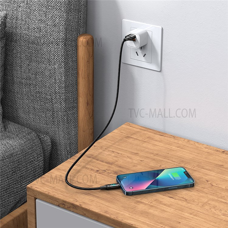 MCDODO MDD CA-1060 1.2m 480Mbps Data Transmission Lightning Port Charging Cable Wire - Black