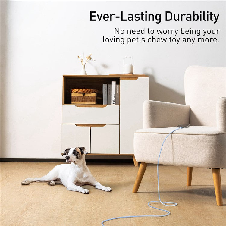 BASEUS Liquid Silicone Gel USB to iP 1.2m Charging Cable 2.4A Fast Charging Cord 480Mbps Data Transmission Cable - Blue