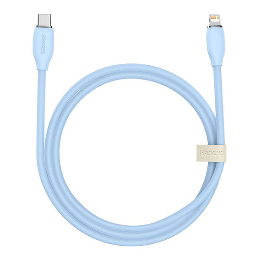 BASEUS Jelly Liquid Silica Gel Fast Charging Data Cable Type-C to iP 20W 1.2m Charging Cord - Blue