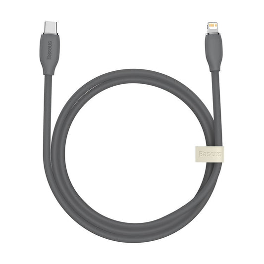 BASEUS Jelly Liquid Silica Gel Fast Charging Data Cable Type-C to iP 20W 1.2m Charging Cord - Black
