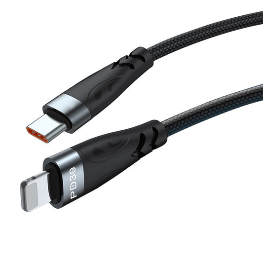 ADC-008 2m Type-C to 8 Pin Cell Phone Cable 30W Quick Flexible Charging Cord Charger Cable