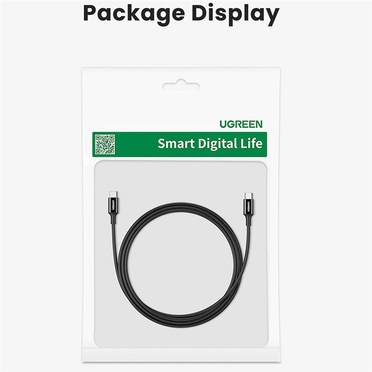 UGREEN 80372 for iPhone 15 Series 2m 100W 5A Type-C to Type-C Cable PD Fast Charging Data Cable for MacBook / iPad Pro