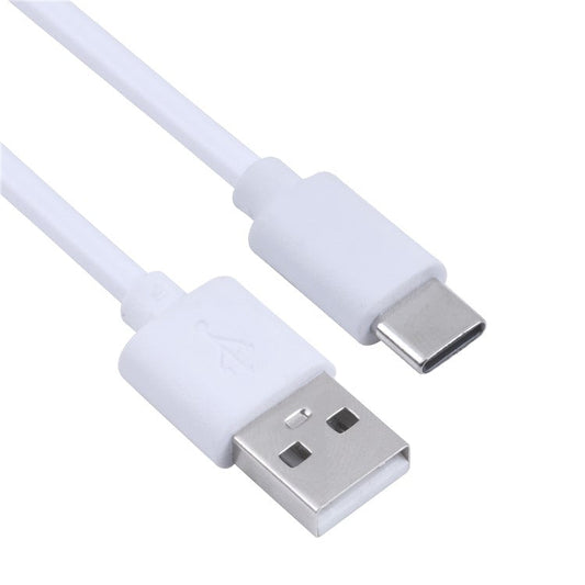 For iPhone 15 Series 50cm USB C Charge Braided Cord USB A to Type-C Copper Core Charging Cable - White
