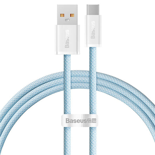 BASEUS Dynamic Series 1m USB to Type C Cable Data Transmission Cord 100W Charging Cord Fast Charger Line - Blue
