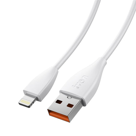 IVON CA87 USB to Lightning Fast Charging Cable 8 Pin Data TPE Tangle-free Cord, 1m - White