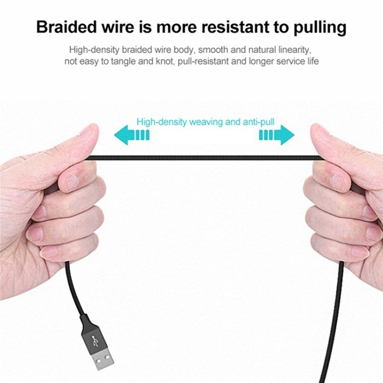 IVON CA52 for iPhone 15 Series 1m 2.4A Charger Wire USB to Type-C+Micro USB Data Cable - Light Grey
