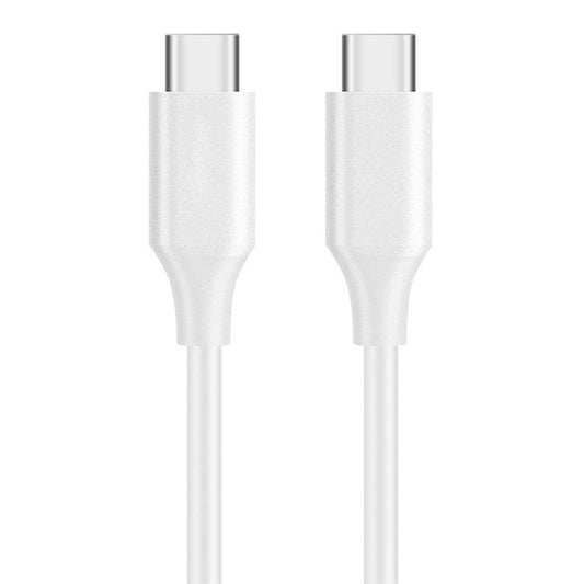 For iPhone 15 Series UC-072-BK-1.0M 65W Type-C Male to Type-C Male USB 2.0 Fast Charging Cable PVC Data Cord - White
