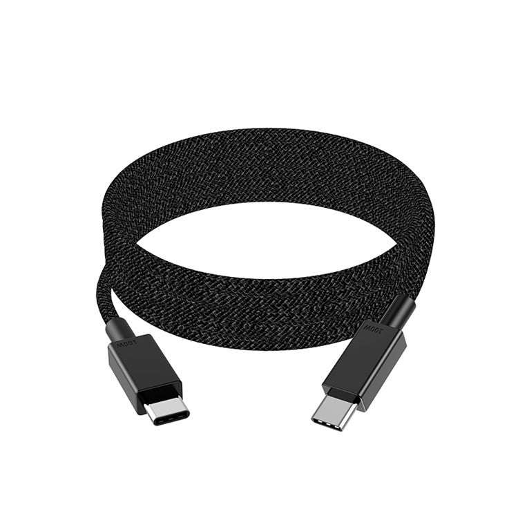 1m Cell Phone Cable Tear-resistant PD 100W Type C Fast Charging Wire for Tablet and Laptop - Black