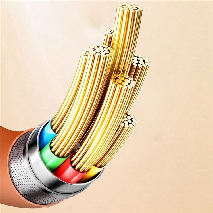 1.5m 120W USB to Lightning Data Cable Metal Joint Liquid Silicone Super Fast Charging Phone Cable - Yellow