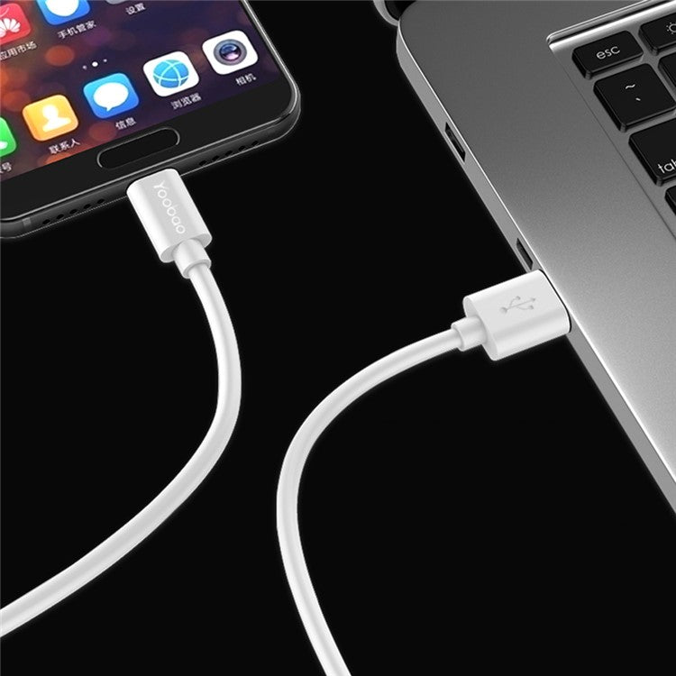 YOOBAO YB-400C for iPhone 15 Series 2m 2.4A Fast Charging High Toughness TPE Round Wire USB-A to Type-C Data Cable