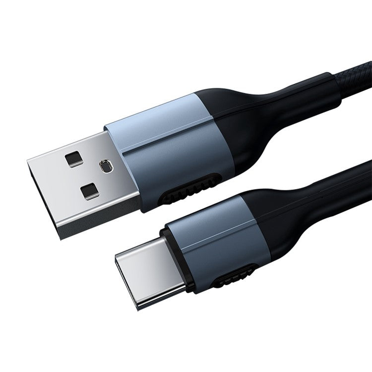 XUNDD for iPhone 15 Series 1m PD 20W USB-A to Type-C Braided Cable for Fast Charging and Data Transfer - Black