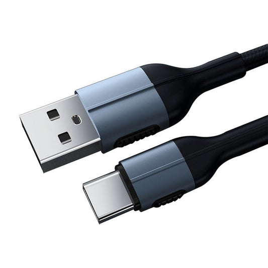 XUNDD for iPhone 15 Series 1m PD 20W USB-A to Type-C Braided Cable for Fast Charging and Data Transfer - Black