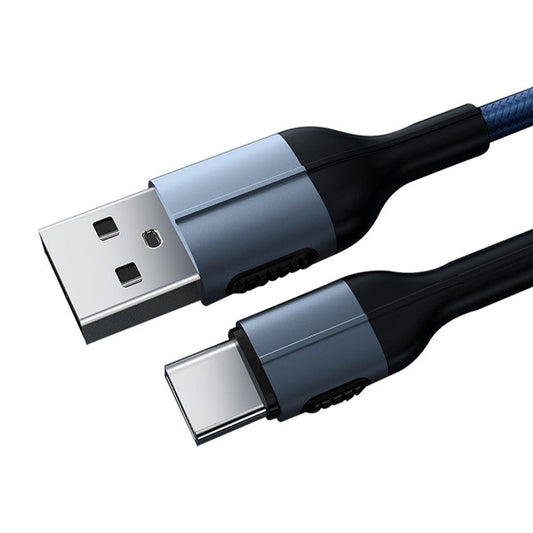 XUNDD for iPhone 15 Series 1m PD 20W USB-A to Type-C Braided Cable for Fast Charging and Data Transfer - Blue