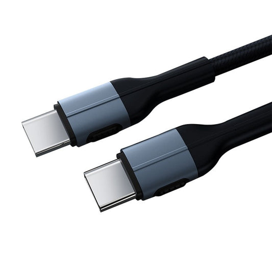 XUNDD for iPhone 15 Series 1m Type-C to Type-C PD 20W Charger Cord for Samsung Xiaomi Huawei Braided Data Cable - Black