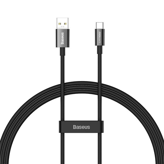 BASEUS Superior Series 1m (SUPERVOOC) Fast Charging Data Cable USB to Type-C Cord 65W - Black