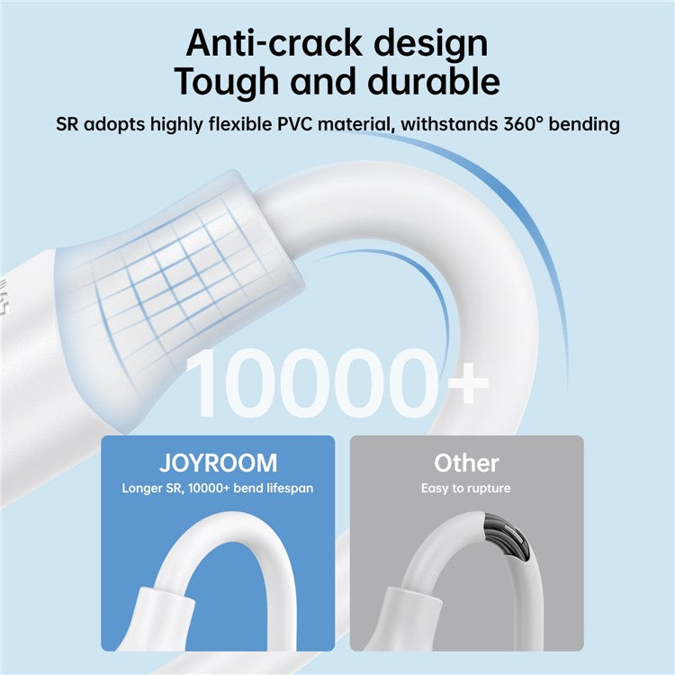 JOYROOM S-UM018A925 25cm Premium Series for Power Bank USB-A to Micro 2.4A Fast Charging+Data Transmission Cable - Black