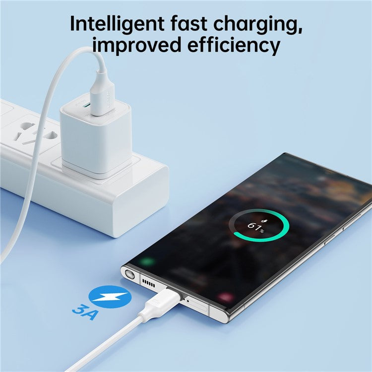 JOYROOM S-UC027A92 2m Premium Series for iPhone 16-15 Series USB-A to Type-C 3A Fast Charging Cable Support Data Transfer - Black