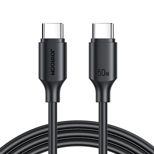 JOYROOM S-CC060A9 1m Premium Series for iPhone 16-15 Series Type-C to Type-C Data Cable PD 60W Fast Charging Cord - Black