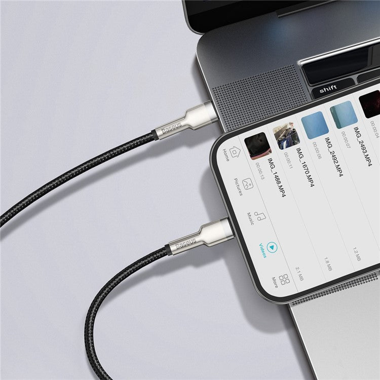 BASEUS Cafule Serires Metal Data Cable Type-C to 7Pin PD 20W 0.25m Fast Charging Cable for iPhone