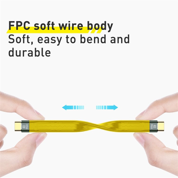 USB to Type-C PD 100W Fast Charging 10Gbps FPC Soft Data Cable, Cable Length: 13.8cm