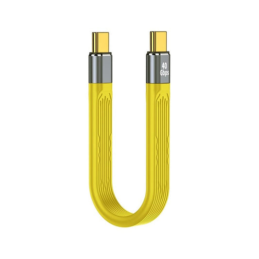 For iPhone 15 Series 40Gbps FPC Soft Data Cable Type-C to Type-C PD 100W Fast Charging Cord, Cable Length: 13.8cm