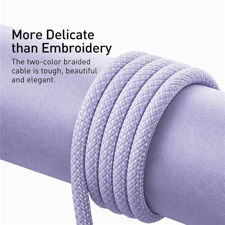 BASEUS Dynamic 2 Series Fast Charging Data Cable USB to iP 2.4A Charge Cord 1m - Purple