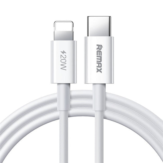 REMAX 1m PD 20W Type-C to Lightning Charging Cable for iPhone, 480Mbps Fast Data Transmission Wire Cord
