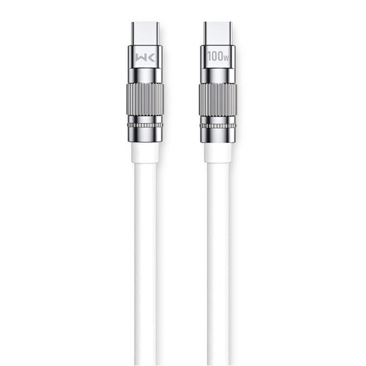 WEKOME Wingle Series for iPhone 15 Series 1m Type-C to Type-C 100W Super Fast Charging Cord Data Cable - White