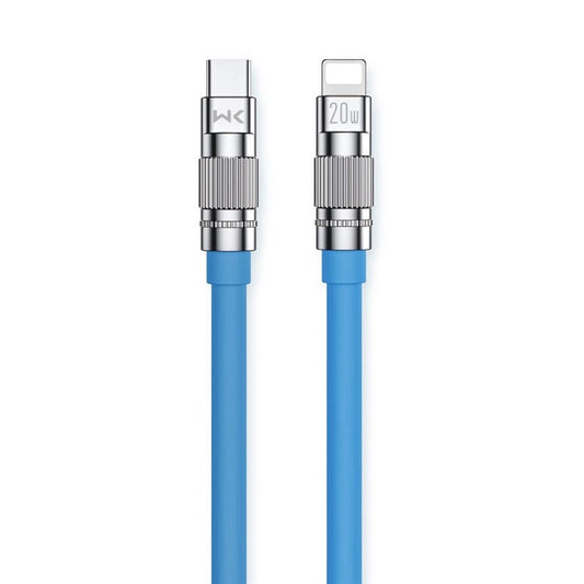WEKOME Wingle Series 1m PD 20W Type-C to Lightning Anti-freeze Thicken Data Cable Super Fast Charging Cord - Blue